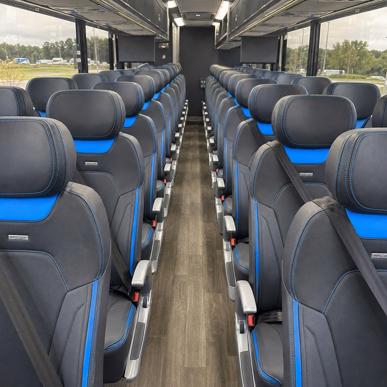 renton charter bus interior